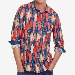 Desigual Naturalist Atwood Button Shirt Top Feathers XL